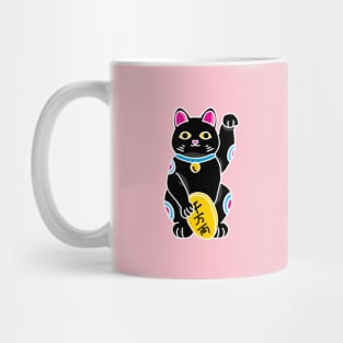 Black Maneki Neko Mug